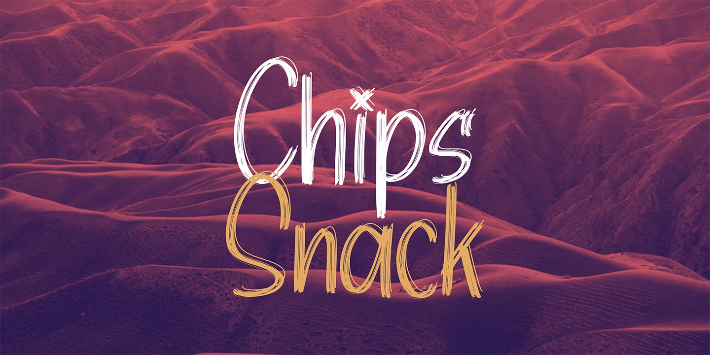 Schriftart Chips Snack